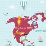 Papel de Parede - Mapa So Cute