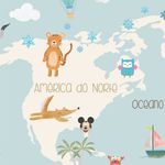Papel de Parede - Mapa So Cute