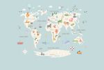 Papel de Parede - Mapa So Cute