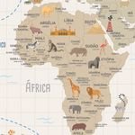 Papel de Parede - Mapa Aventura em Tons Terrosos