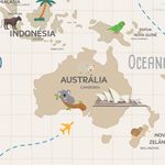 Papel de Parede - Mapa Aventura em Tons Terrosos