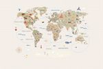 Papel de Parede - Mapa Aventura em Tons Terrosos