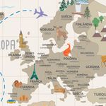 Papel de Parede - Mapa Aventura em Tons Terrosos