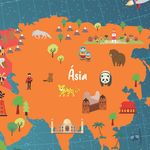 Papel de Parede - Mapa Terra no Espaço