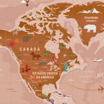 Papel de Parede - Mapa Terra Coral
