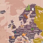 Papel de Parede - Mapa Terra Coral