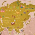 Papel de Parede - Mapa Terra Coral