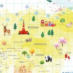 Papel de Parede - Mapa Sonho em Aquarela