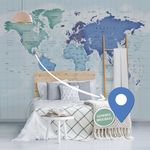 Papel de Parede Magnético - Mapa Acqua
