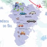 Papel de Parede Magnético - Mapa Vrum-Vrum