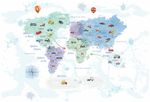Papel de Parede Magnético - Mapa Vrum-Vrum