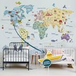 Papel de Parede Magnético - Mapa Volta ao Mundo