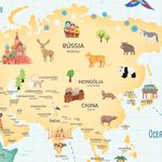 Papel de Parede Magnético - Mapa Volta ao Mundo