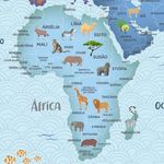 Papel de Parede Magnético - Mapa Animal Planet