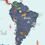 Papel de Parede Magnético - Mapa Terracota