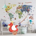 Papel de Parede Magnético - Mapa Pequenos Exploradores