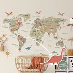 Papel de Parede Magnético - Mapa Dinos