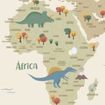 Papel de Parede Magnético - Mapa Dinos