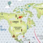 Papel de Parede Magnético - Mapa Futebol