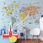 Papel de Parede Magnético - Mapa Fresh