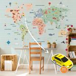 Papel de Parede Magnético - Mapa Cozy World