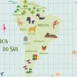 Papel de Parede Magnético - Mapa Cozy World