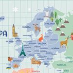 Papel de Parede Magnético - Mapa Cozy World
