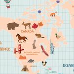 Papel de Parede Magnético - Mapa Cozy World