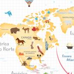 Papel de Parede Magnético - Mapa Coconut