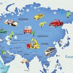 Papel de Parede Magnético - Mapa Carrinhos