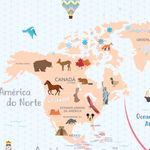 Papel de Parede Magnético - Mapa Candy