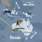 Papel de Parede Magnético - Mapa Blue Marine