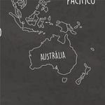 Papel de Parede Magnético - Mapa Blackboard