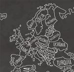 Papel de Parede Magnético - Mapa Blackboard