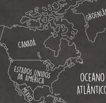 Papel de Parede Magnético - Mapa Blackboard