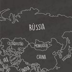Papel de Parede Magnético - Mapa Blackboard