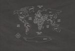 Papel de Parede Magnético - Mapa Blackboard