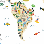 Papel de Parede Magnético - Mapa Caça ao Tesouro