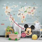 Papel de Parede Magnético - Mapa So Cute