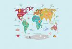 Papel de Parede Magnético - Mapa So Cute