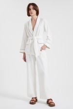 Blazer Kimono Linho Branco