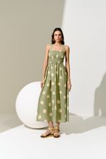 Vestido Deise Lastex Poa Green