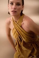 Top Cruzado Jacquard Ouro