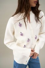 Cardigan Uva Maxi