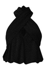 Top Cruzado Jacquard Black