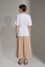 Long T shirt Classic Cinto Branca 