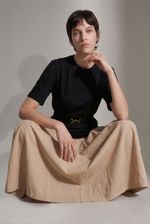 Long T shirt Classic Cinto Preta