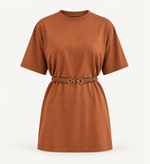 Long T shirt Cinto Whisky