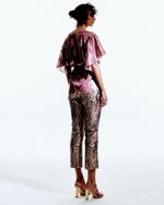 Calça Slim Jacquard Nuit