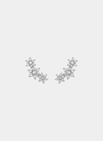 Ear Cuff Três Flores Pavé